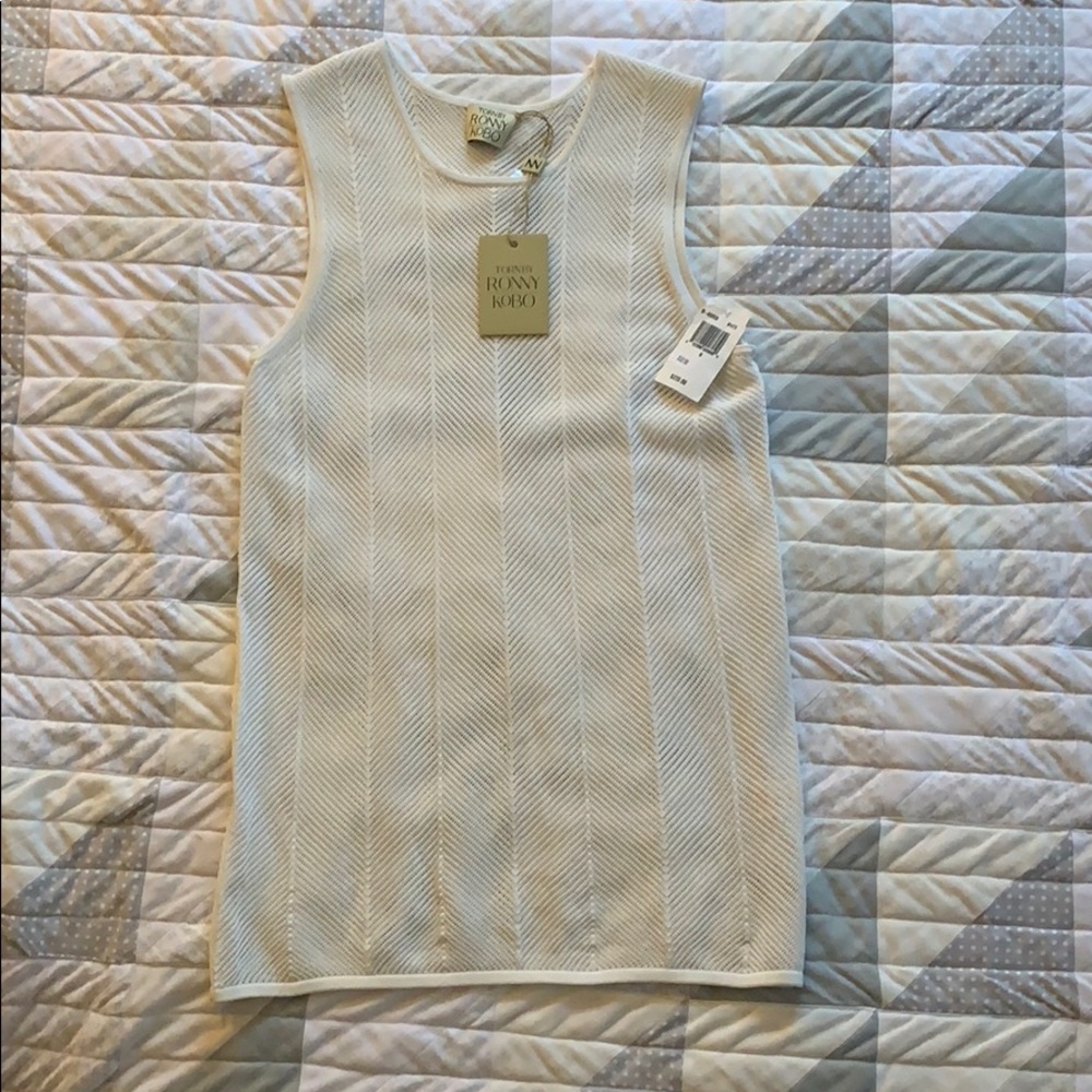 Torn by Ronny Kobo sleeveless designer top S NWT